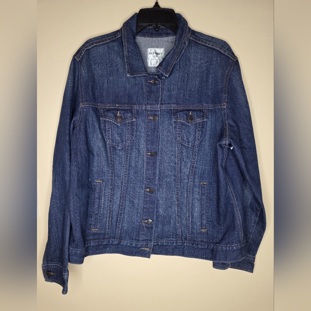 Old Navy Women's Dark Denim Jean Jacket
